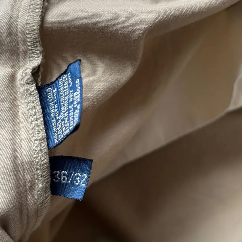 VTG Polo Ralph Lauren Phillip Pant Cotton Khaki Baggy Oversize Chino 36